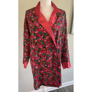 Vintage Victoria's Secret Night Shirt Gold Label Red Pink Small S